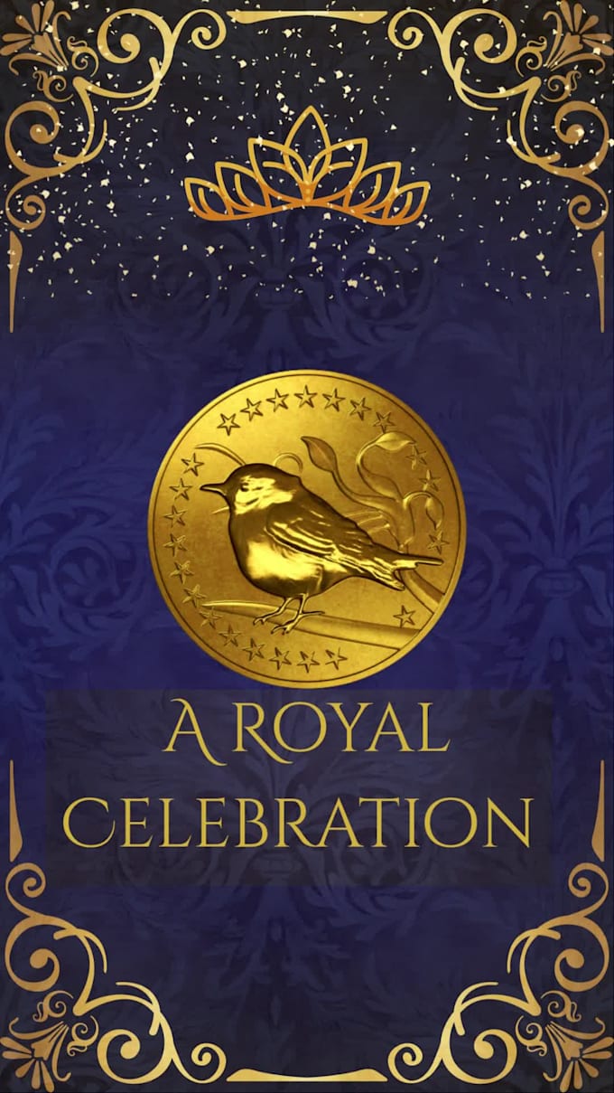 create a royal castle gender reveal invitation and announcement video