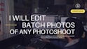 do wedding batch photo editing and image processing
