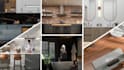 design kitchen, bathroom, and living room interior 3d render