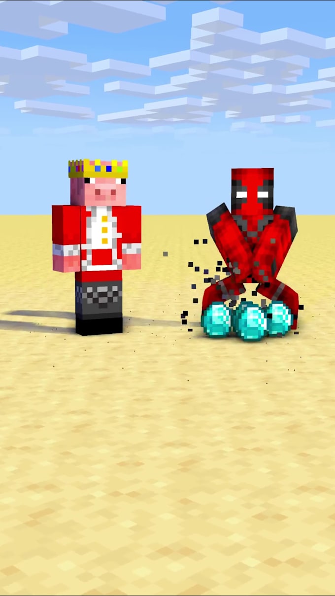 create minecraft 3d animation