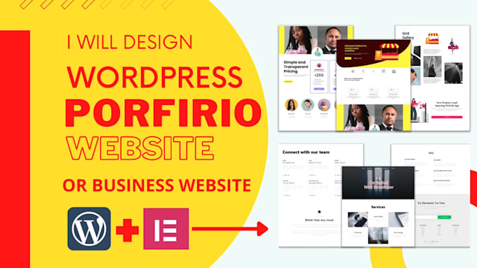 design wordpress portfolio website or business website