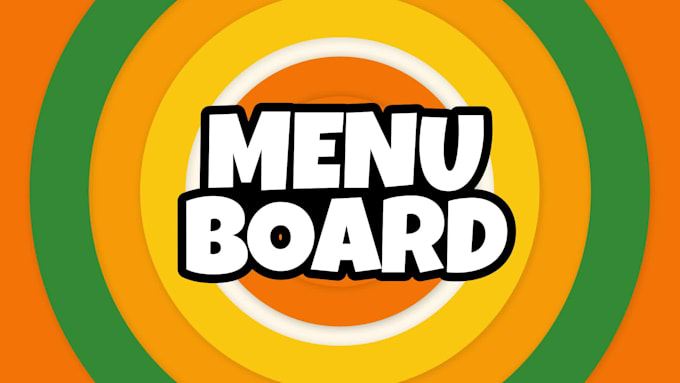 design digital menu board for restaurants, TV screens, and print menus