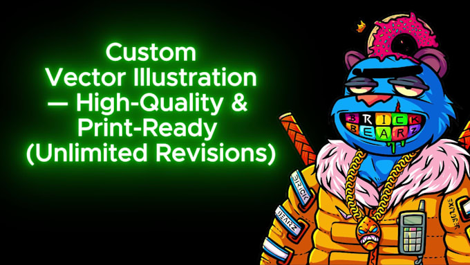 custom vector illustration with unlimited revisions