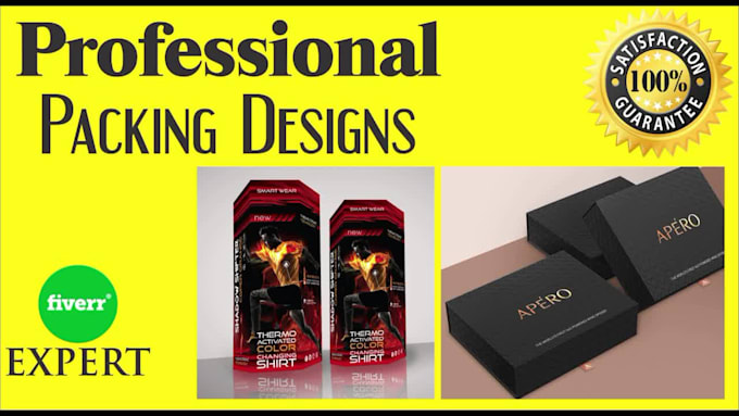 design box packing design and custom product label