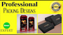 design box packing design and custom product label