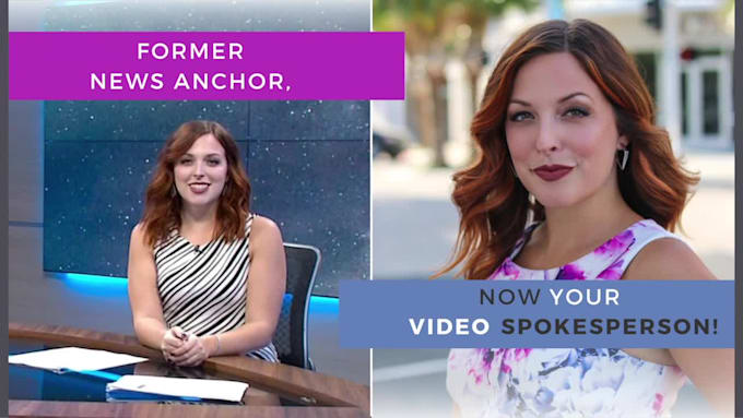 be female spokesperson and edit with provided broll