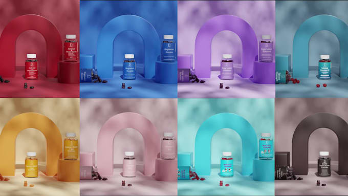 create realistic 3d supplement bottle mockups from your label design