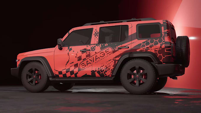 design a premium quality car or vehicle wrap