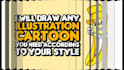 draw any illustrations cartoon in your style