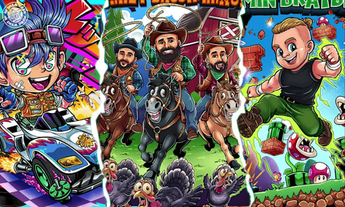do graphic t shirt design in cartoon illustration for clothing