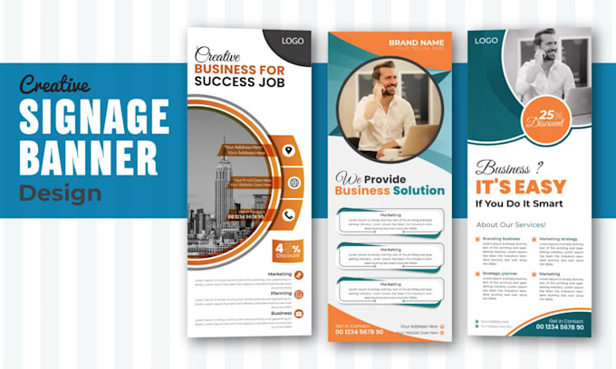 do signage banner , billboard , poster and roll up banner