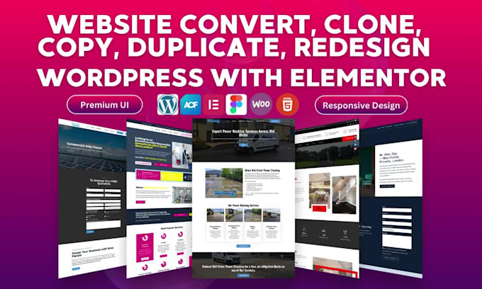 convert HTML, PSD, figma, adobe to wordpress using elementor pro