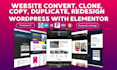 convert HTML, PSD, figma, adobe to wordpress using elementor pro