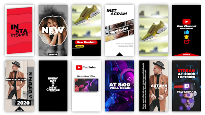 edit reels presenting video with stock footages