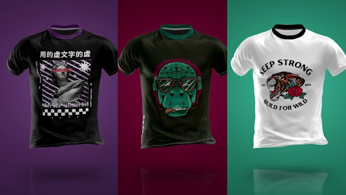 make a 3d mockup video for t shirts