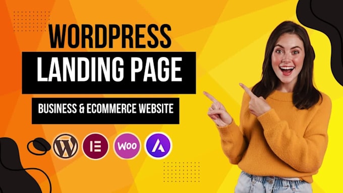 design responsive wordpress landing page shop, seo friendly,