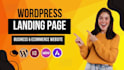 design responsive wordpress landing page shop, seo friendly,