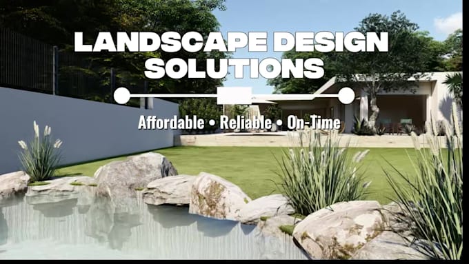 design 3d backyard front yard, garden, patio, pool, as landscape architect