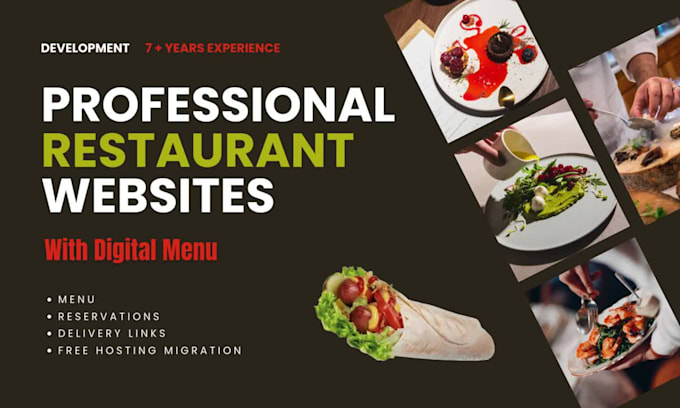 design an appetizing restaurant website with digital menu