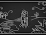 create minimalist romantic wall art in line art style