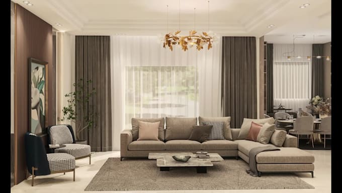 do 3d interior design for homes, apartments, villas, and stores