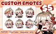 create chibi emotes or animated emotes for twitch, kick, youtube, and discord