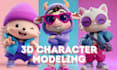 create 3d stylized modeling cute mascot, animal, cartoon and rig for animation