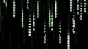 do matrix running code logo animation