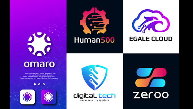 do minimalist tech startup and technology crypto logo