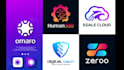 do minimalist tech startup and technology crypto logo