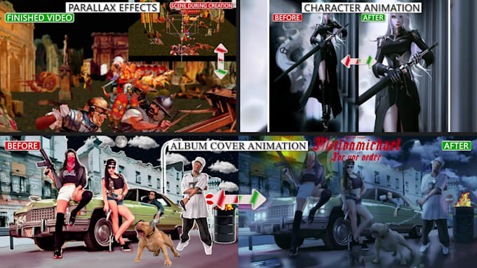 animate your images, wallpapers, character in 2d or parallax