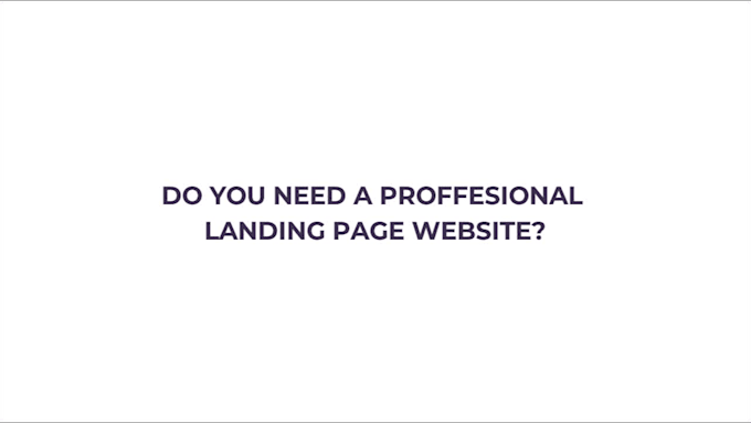 design a unique landing page website