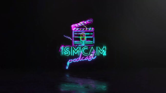 create a custom 4k neon text or logo animation video intro