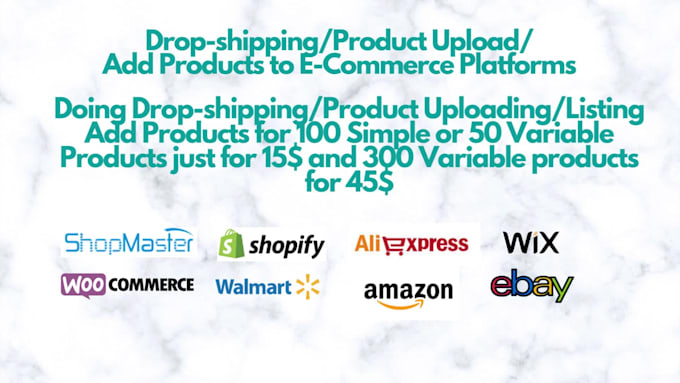 do bulk dropshipping, product uploading, add products to your ecommerce store