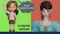 create cute 3d character models, chibi, animal, people, cartoon 3d