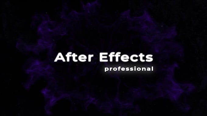 edit any after effects template or create a custom animation for you