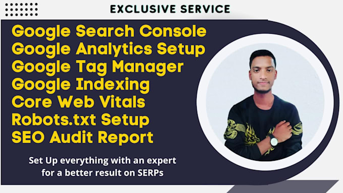 setup web analytics,search console,index and core web vitals