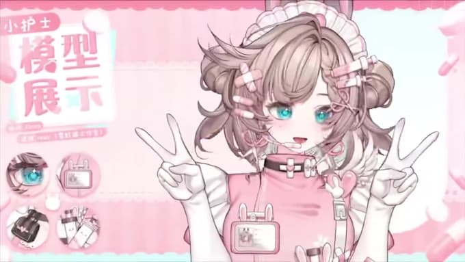 draw and rig high quality vtuber model, live 2d vtuber model, 2d vtuber model