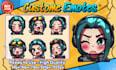 draw twitch emotes, chibi emotes, animated emotes, vtuber for stream