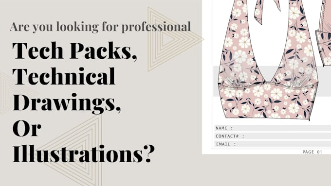 create fashion design tech pack, flat detail technical drawing