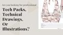 create fashion design tech pack, flat detail technical drawing