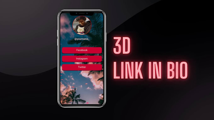 create a 3d link in bio page