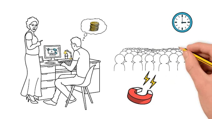 create whiteboard animation video with voiceover