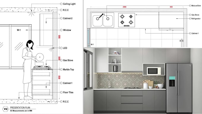 do kitchen design and rendering