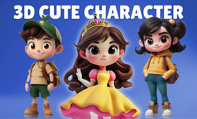 model cute 3d character modeling, mascot, animal, 3d cartoon character