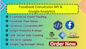 setup facebook conversion API, ga4 server side tracking, ecommerce tracking