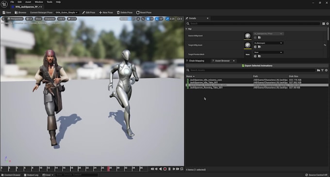retarget any mixamo animation on third person in ue5