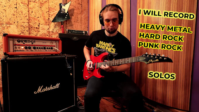 record fast heavy metal and rock guitar solo