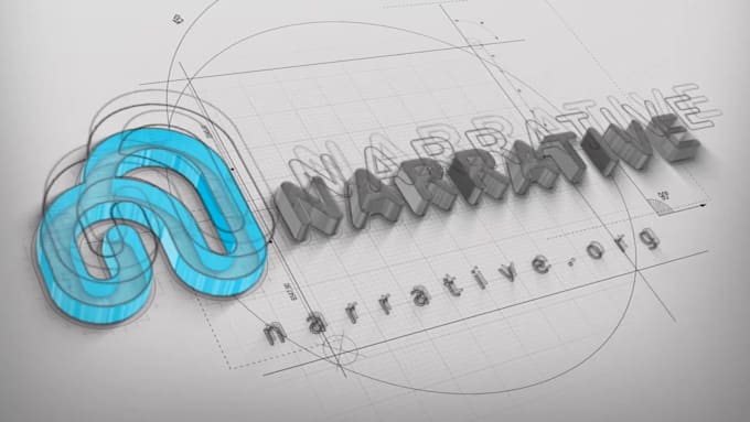 create elegant 3d architect sketch logo or text animation
