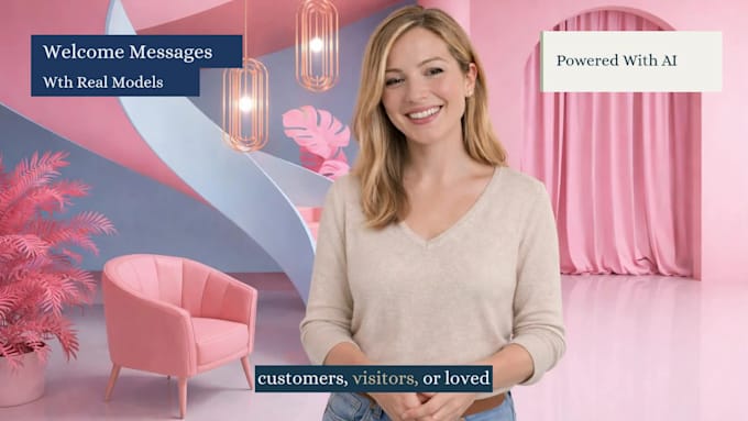 ai welcome video message, greeting video message in 6 hours